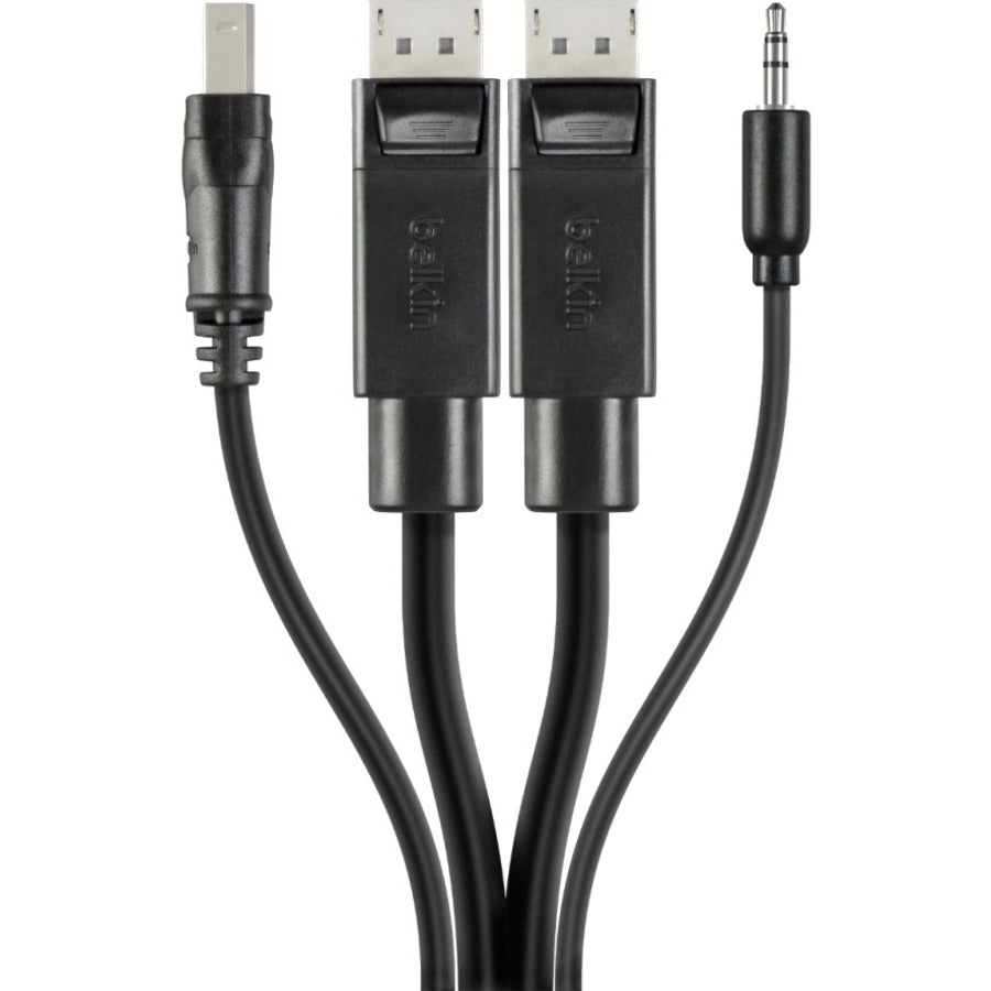 Câble Belkin TAA DOUBLE DP/USB/AUD SKVM, DP M/M ; USB A/B, 10' F1D9020B10T