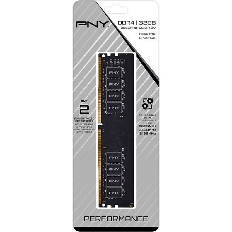 Mémoire de bureau PNY 32 Go DDR4 2666 MHz (PC4-21300) MD32GSD42666-TB