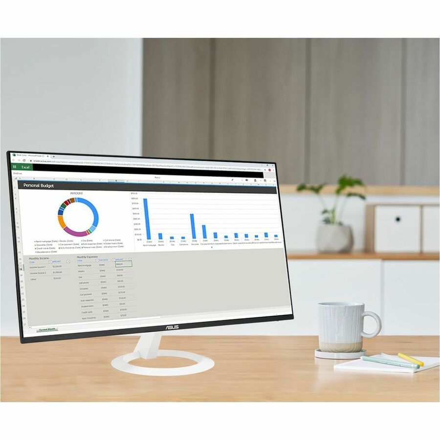 Moniteur LED de jeu Full HD 24 pouces Asus VZ24EHF-W - 16:9 VZ24EHF-W