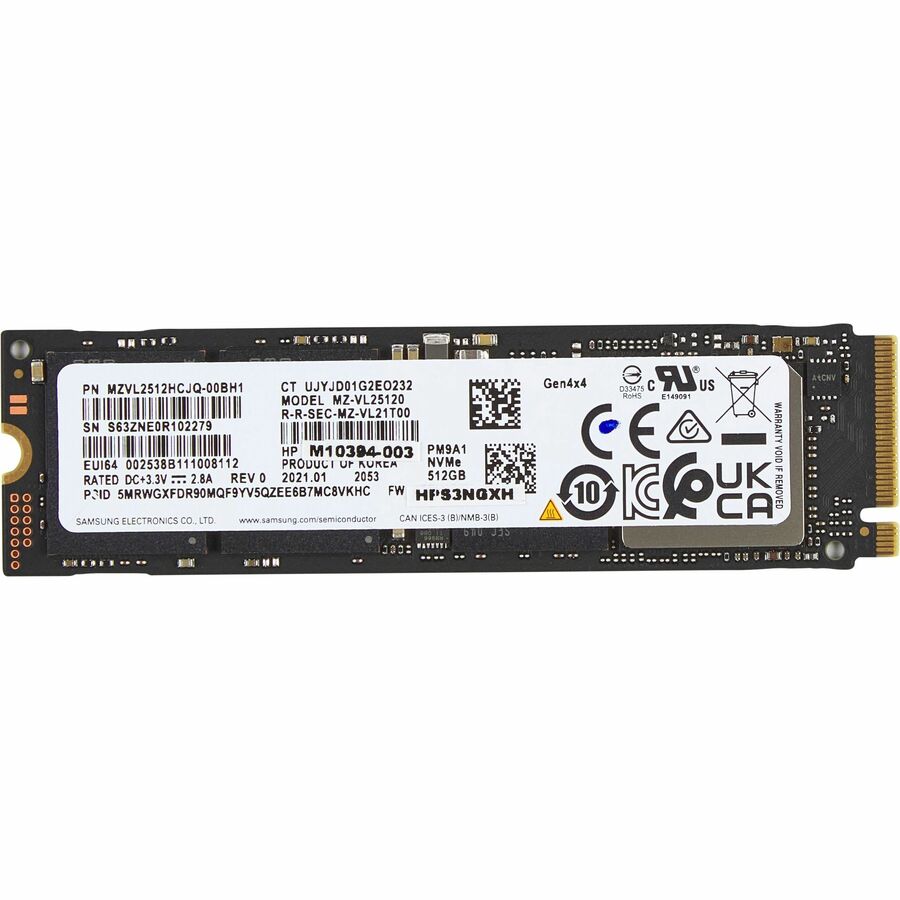 Disque SSD HP 512 Go - M.2 2280 interne - PCI Express NVMe (PCI Express NVMe 4.0 x4) AL0M8AA