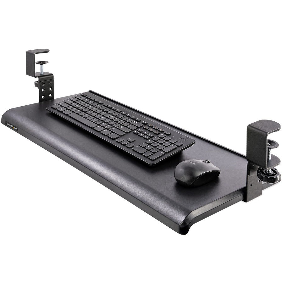 Plateau de clavier sous le bureau, support de clavier à pince, jusqu'à 12 kg/26,5 lb, hauteur réglable, tiroir de clavier coulissant ergonomique KEYBOARD-TRAY-CLAMP1
