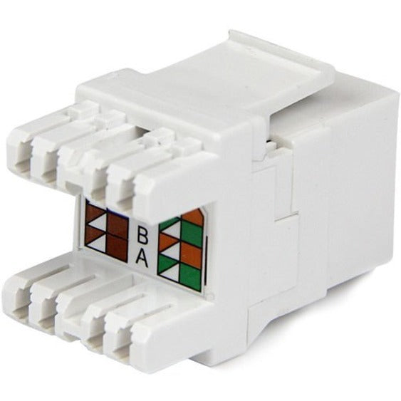 StarTech.com Prise Keystone Cat 6 180° - Prise murale Ethernet RJ45 Cat6 blanche - Type 110 C6KEY110SWH