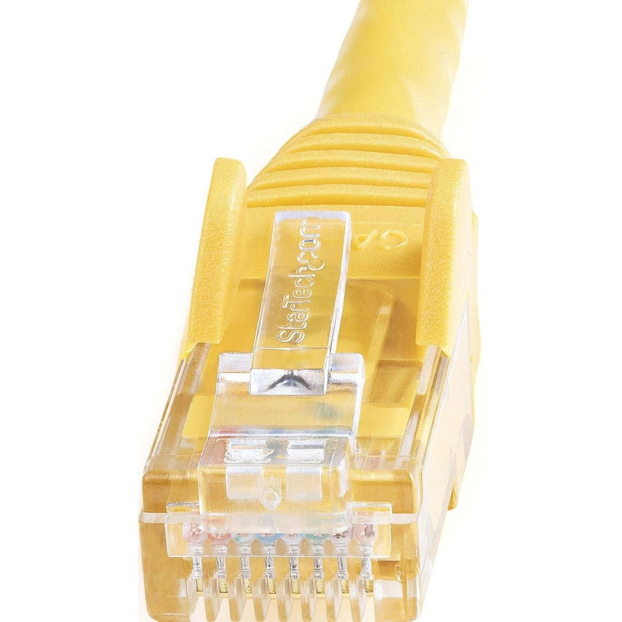 Câble Ethernet CAT6 StarTech.com de 30,5 m - Jaune - Cordon de raccordement Gigabit PoE UTP 650 MHz 100 W sans accroc - Câblage certifié UL/TIA N6PATCH100YL