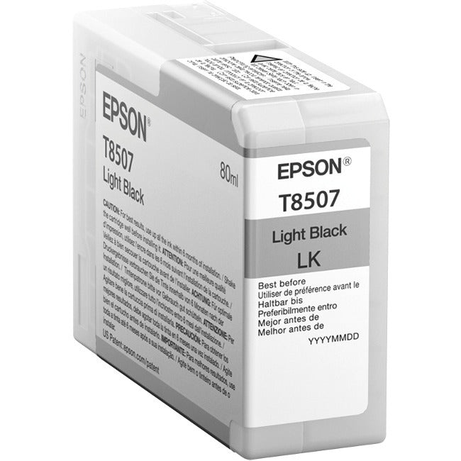 Cartouche d'encre à jet d'encre d'origine Epson UltraChrome HD T850 - Pack noir clair T850700