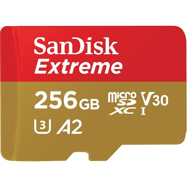 Carte microSDXC SanDisk Extreme 256 Go Classe 10/UHS-I (U3) SDSQXA1-256G-GN6MA