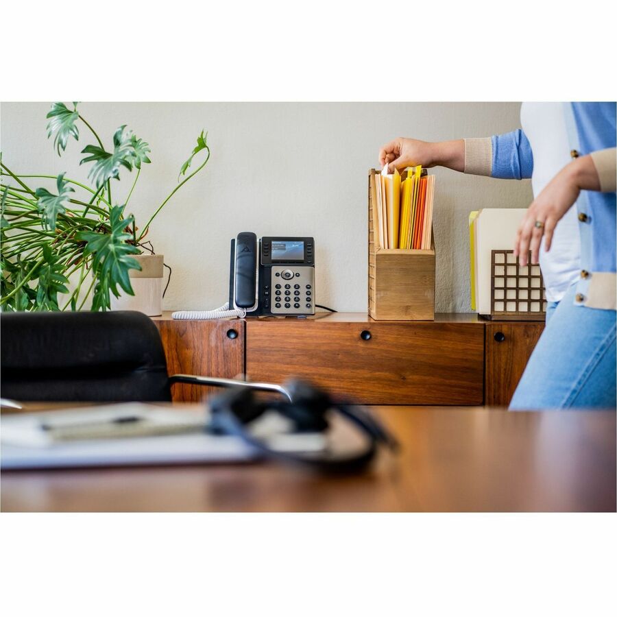 Téléphone IP Poly Edge E350 - Filaire - Filaire/Sans Fil - Wi-Fi, Bluetooth - Bureau, Montage Mural - Noir - Conforme TAA 82M89AA