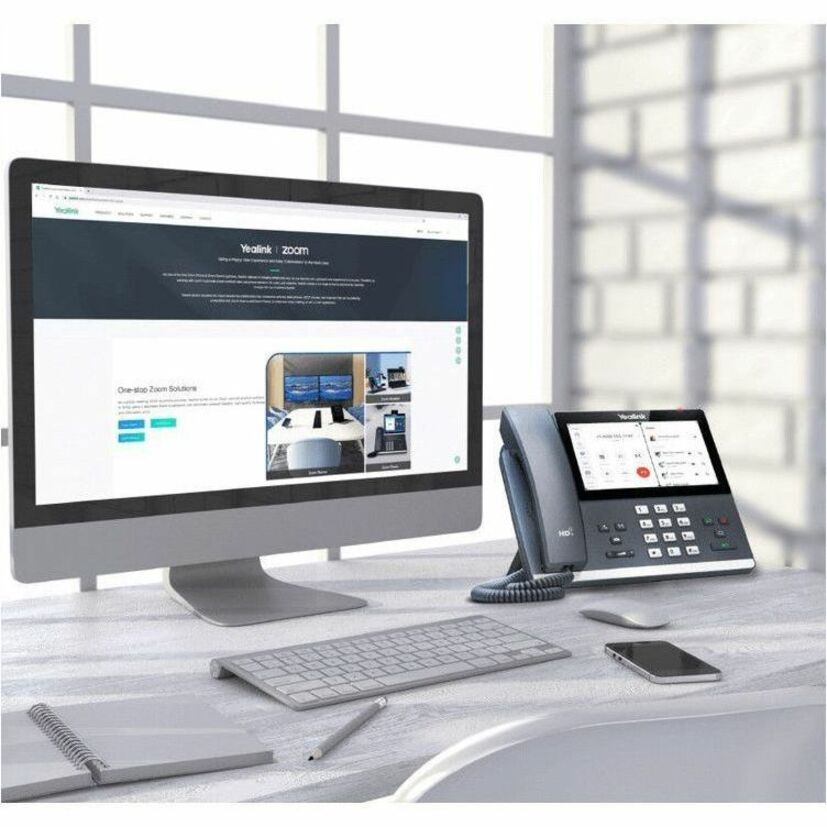 Téléphone IP Yealink MP56-ZOOM - Filaire - Filaire - Bluetooth, Wi-Fi - Montage mural - Gris classique MP56-ZOOM