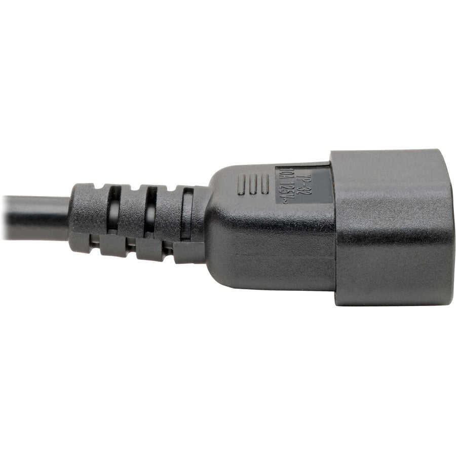 Cordon d'alimentation pour ordinateur tripp Lite par Eaton en Y, 10 A, 18 AWG (C14 vers 4x C13), noir, 18 po P004-18N-4XC13
