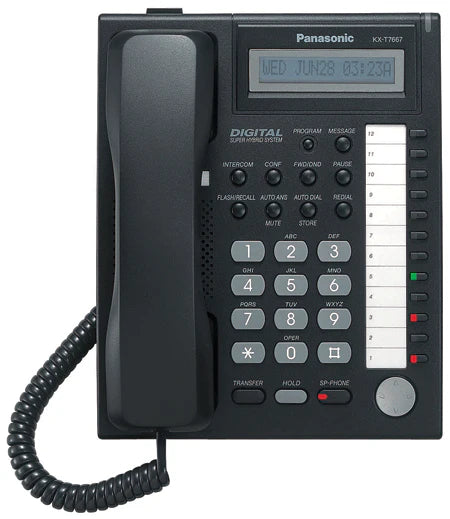 Téléphone Panasonic KX-T7667 - Noir (Remis à neuf)