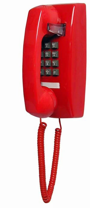 Téléphone mural rouge Scitec 2554
