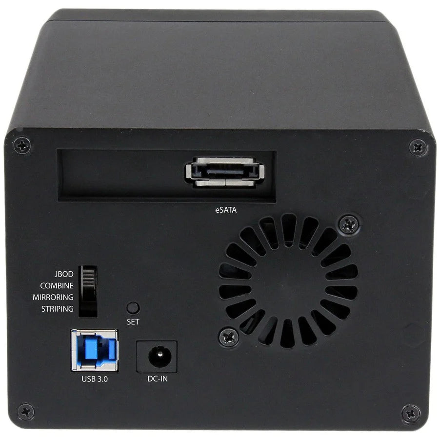 StarTech.com USB 3.0 eSATA Dual 3.5" SATA III Hard Drive External RAID Enclosure w/ UASP and Fan - Black S3520BU33ER