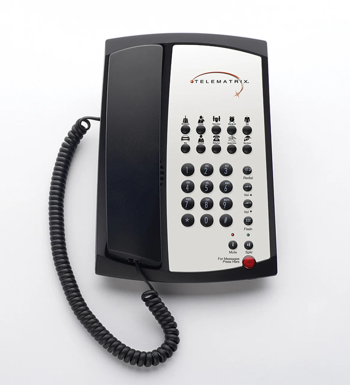 Téléphone à haut-parleur monoligne Telematrix 3100MWD 10 boutons noir