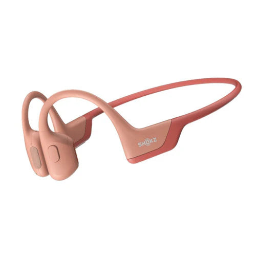 Casque Bluetooth AfterShokz OpenRun Pro avec micro antibruit, conduction osseuse de qualité supérieure - Basses améliorées - Résistant à l'eau IP55 - Autonomie de la batterie de 10 heures - Rose