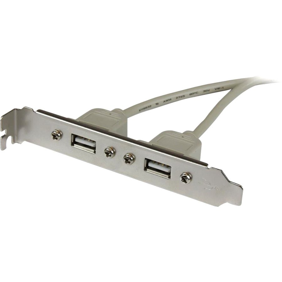Adaptateur de plaque d'emplacement USB A femelle à 2 ports StarTech.com USBPLATE