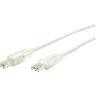 Câble USB 2.0 A vers B transparent de 0,9 m de StarTech.com - M/M USBFAB3T
