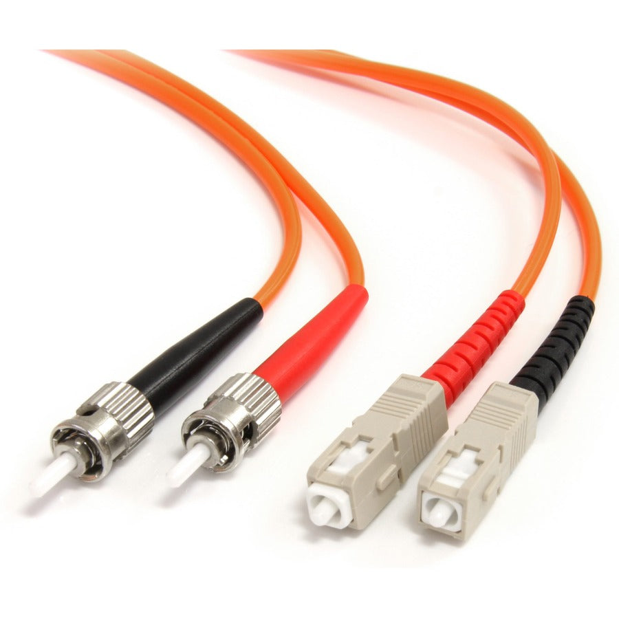 Câble à fibre optique StarTech.com de 1 m - Duplex multimode 62,5/125 - LSZH - ST/SC - OM1 - Câble de raccordement à fibre optique ST vers SC FIBSTSC1