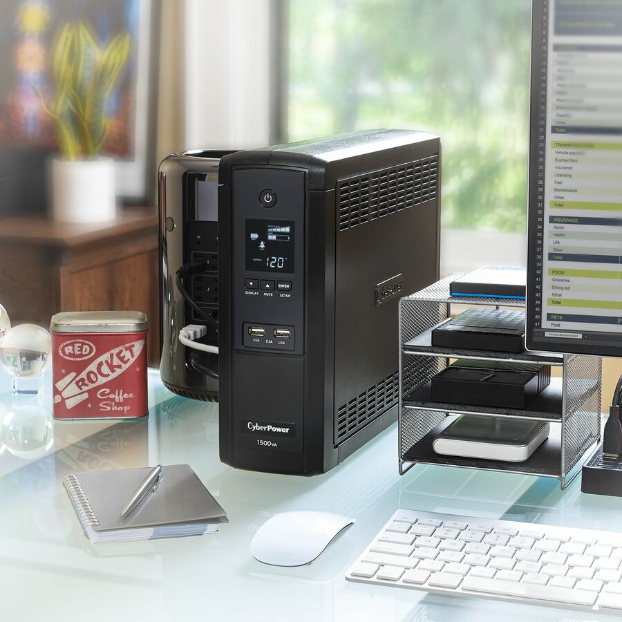 CyberPower UPS Systems BRG1500AVRLCD Intelligent LCD - Capacity: 1500 VA / 900 W BRG1500AVRLCD