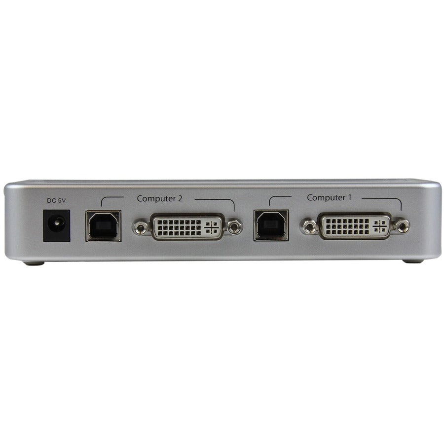 StarTech.com Kit de commutateur KVM USB DVI à 2 ports avec câbles Hub USB 2.0 et audio - KVM USB DVI avec câbles et commutation audio - Commutateur KVM / audio / USB - USB - 2 ports - 1 utilisateur local SV211KDVI