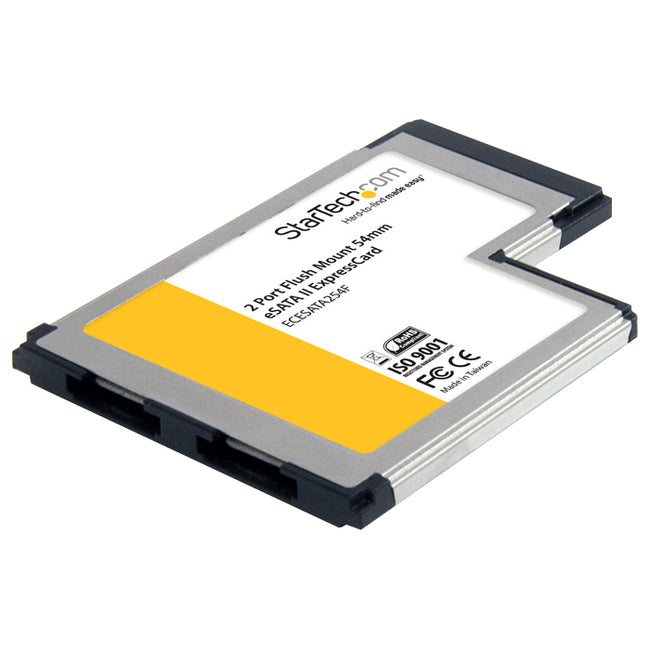 StarTech.com Carte adaptateur contrôleur eSATA II ExpressCard 54 mm à montage encastré à 2 ports ECESATA254F