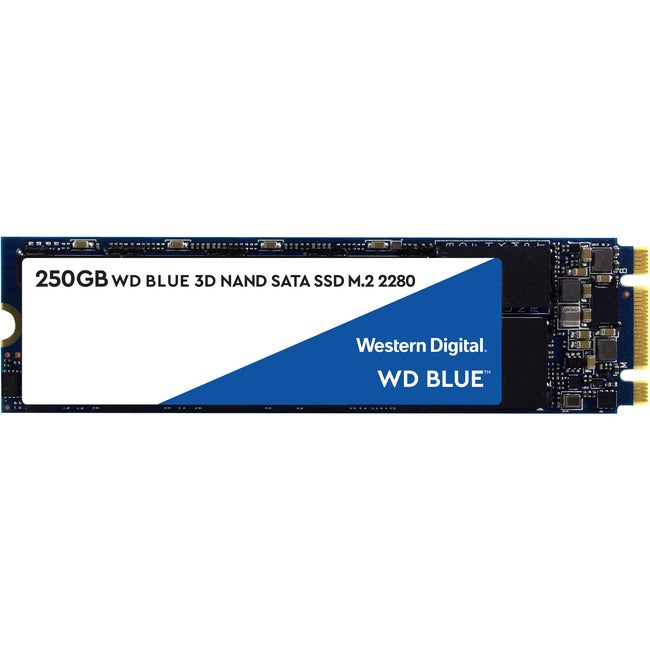 Disque SSD WD Blue 3D NAND 250 Go pour PC - SATA III 6 Gbit/s M.2 2280 WDS250G2B0B
