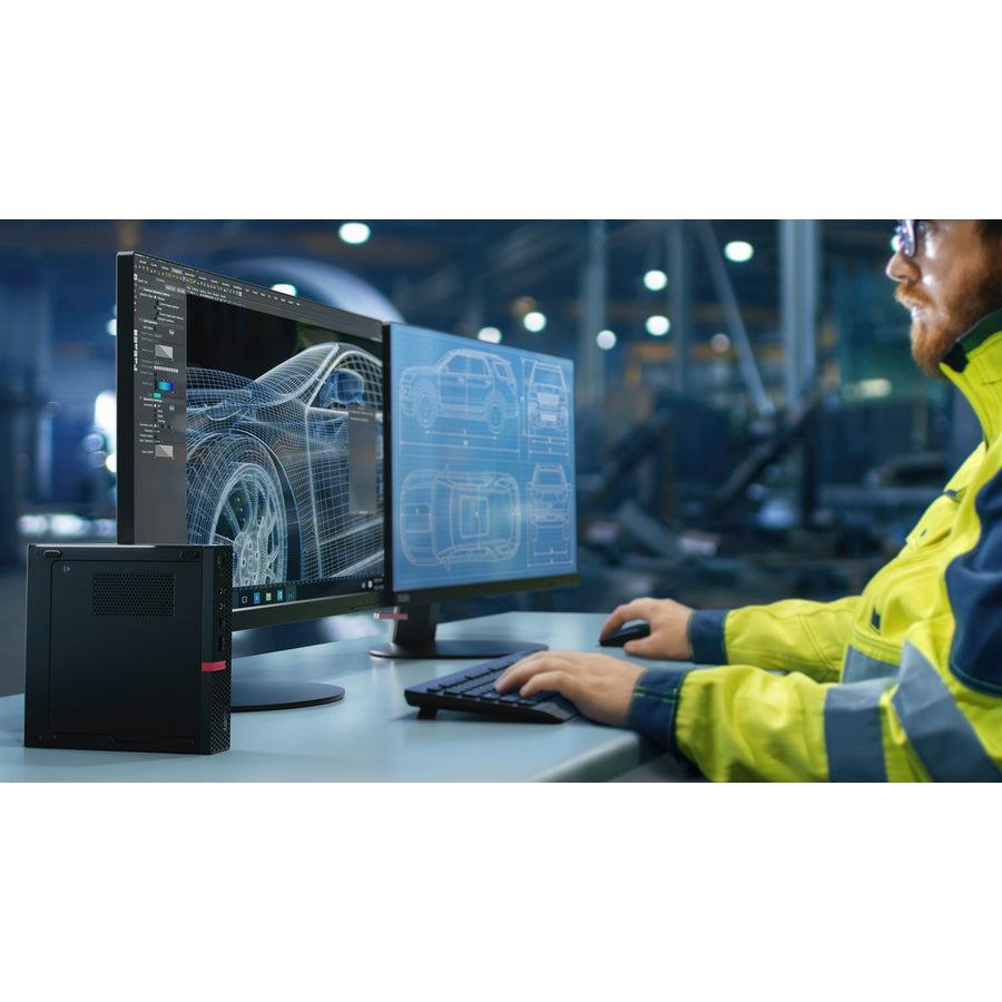 Ordinateur de bureau Lenovo ThinkCentre M920q 10RS004VCA - Intel Core i7 8e génération i7-8700T Hexa-core (6 cœurs) 2,40 GHz - 8 Go de RAM DDR4 SDRAM - 512 Go SSD M.2 PCI Express NVMe 3.0 x4 - Minuscule - Noir 10RS004VCA