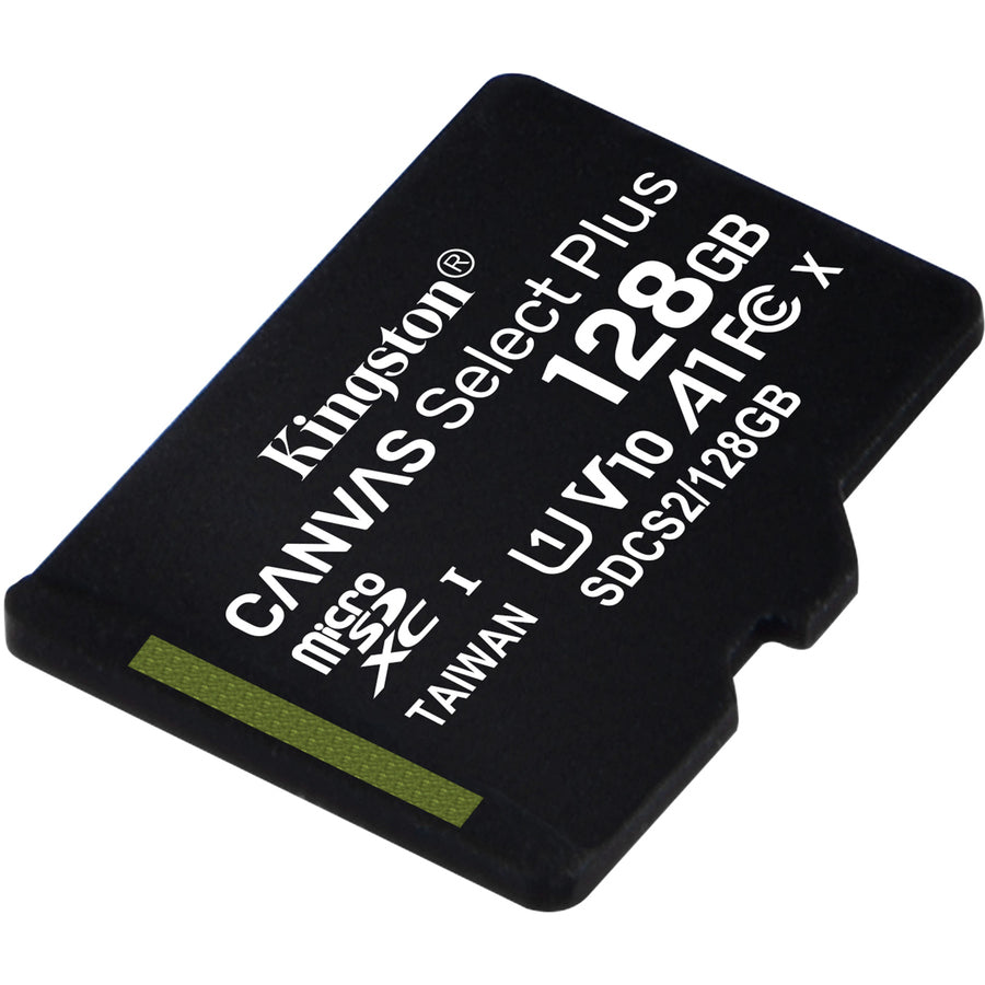 Carte microSDXC Kingston Canvas Select Plus 128 Go Classe 10/UHS-I (U1) - 1 paquet SDCS2/128GBSP