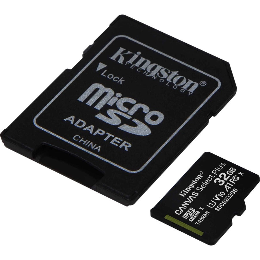 Kingston Canvas Select Plus 32 Go microSDHC Classe 10/UHS-I (U1) - Lot de 3 SDCS2/32GB-3P1A