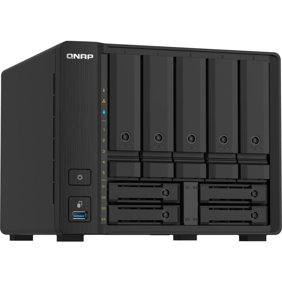 NAS compact QNAP à 9 baies avec 10 GbE SFP+ et 2,5 GbE pour des applications de fichiers plus fluides TS-932PX-4G-US