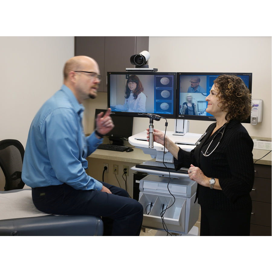 Ergotron StyleView Telemedicine Cart, Single Monitor, Powered SV44-53T1-1