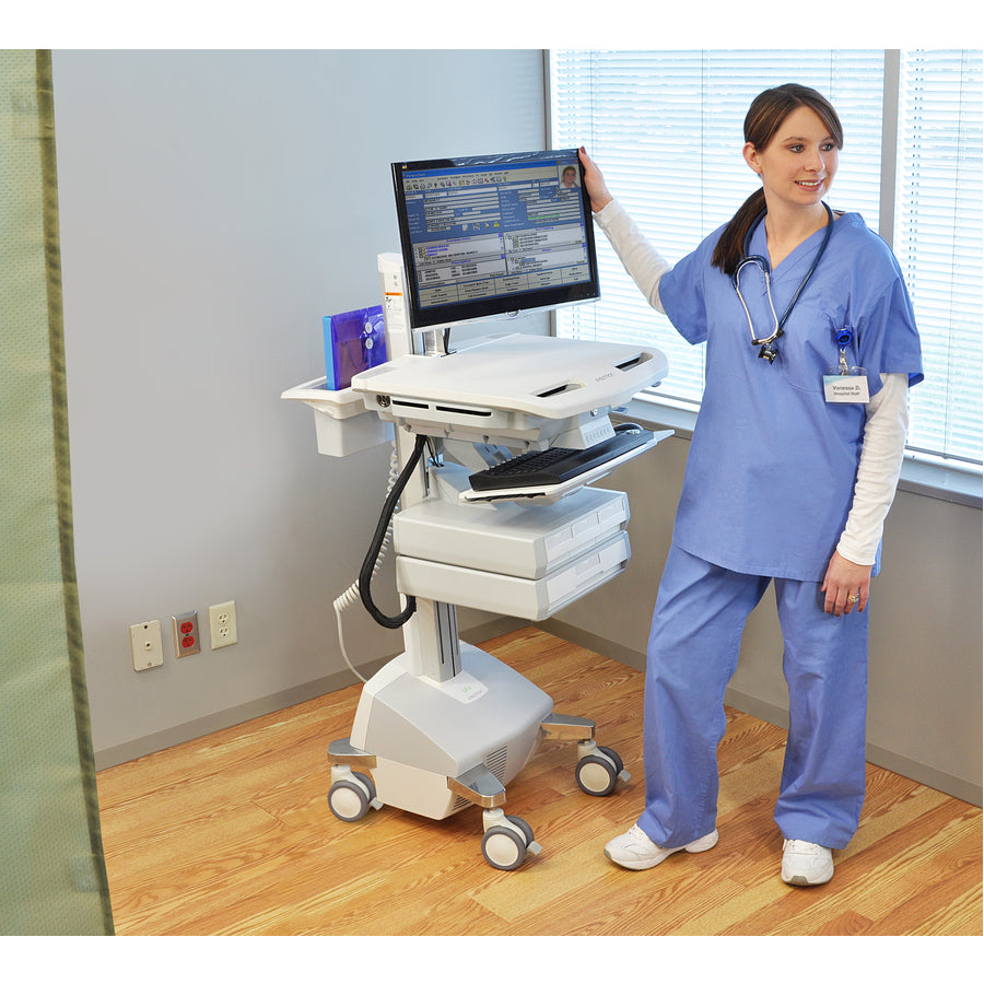 Chariot Ergotron StyleView avec bras LCD, alimentation LiFe, 2 tiroirs SV44-1222-1