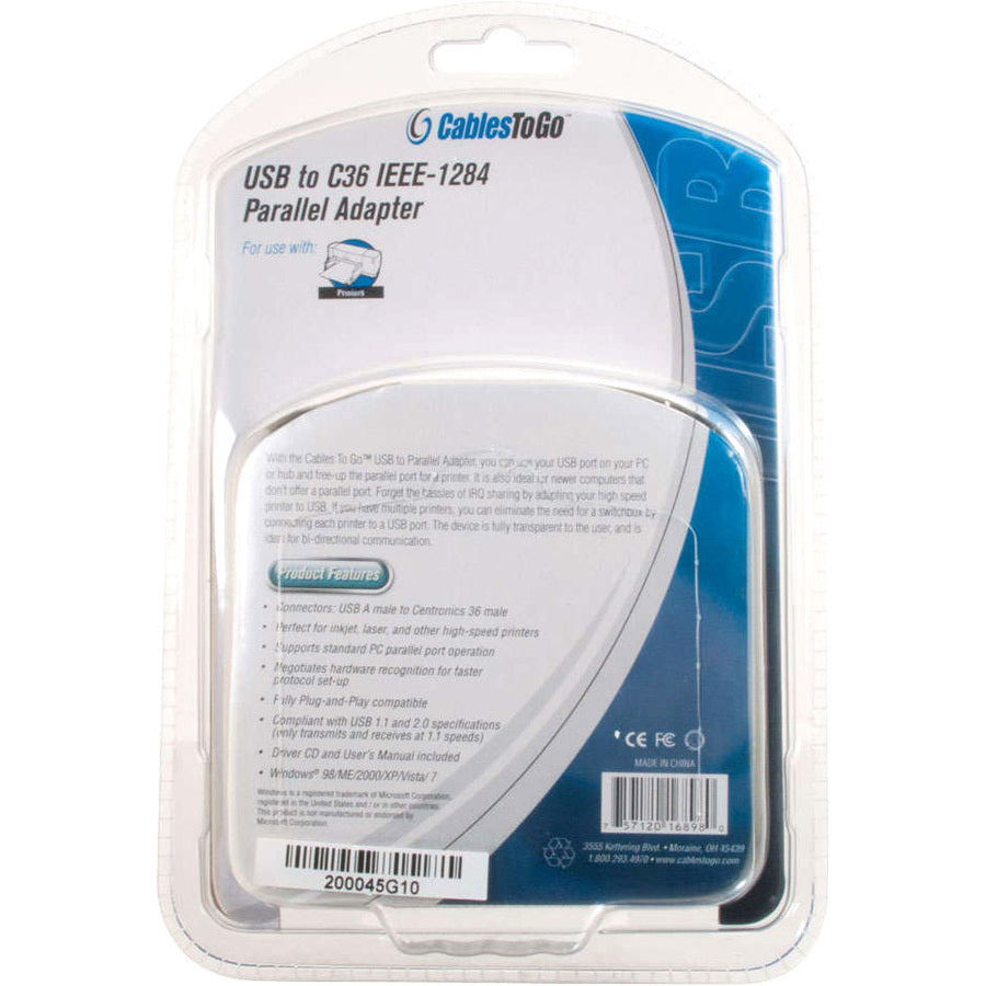 C2G USB To PARALLEL ADAPTER 16898