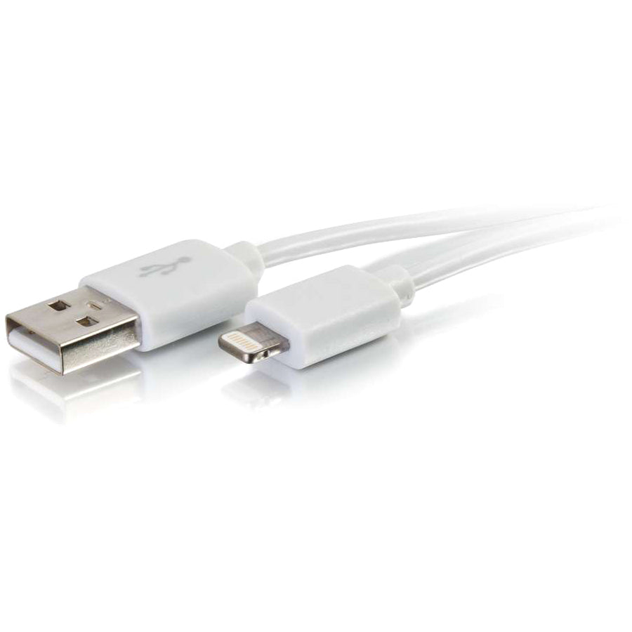 Câble de synchronisation et de chargement USB A mâle vers Lightning mâle C2G 1 m - Blanc (3,3 pi) 35498