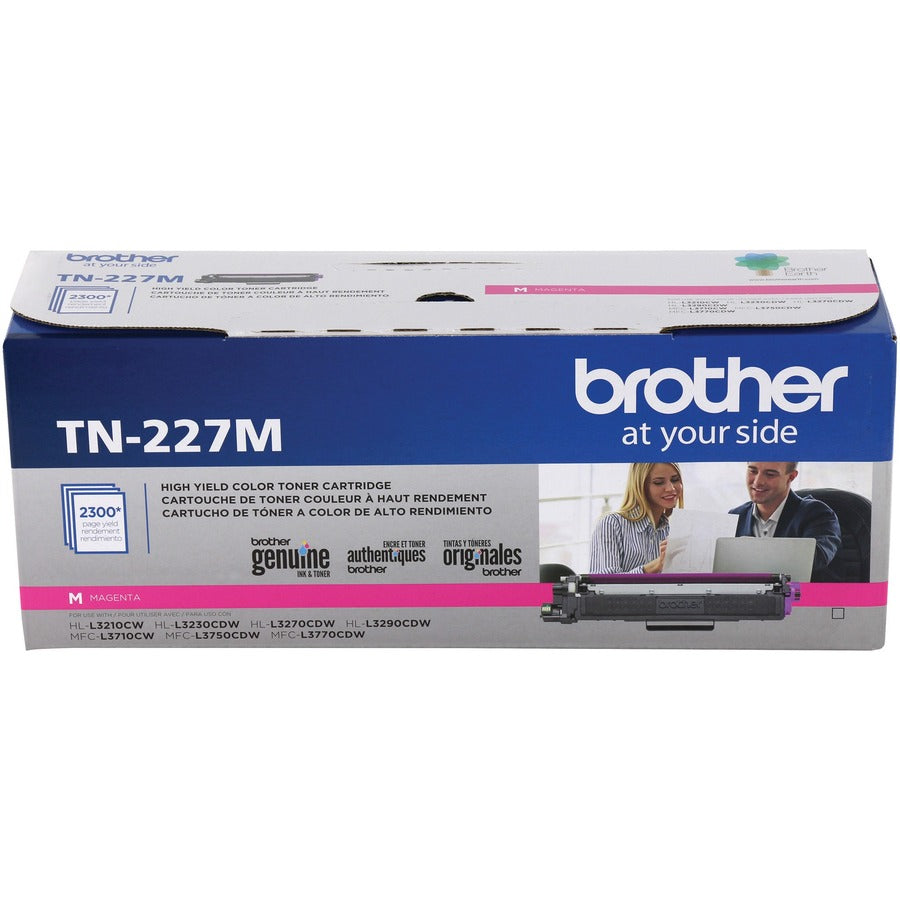 Cartouche de toner laser haute capacité d'origine Brother TN-227M - Magenta - 1 unité TN227M