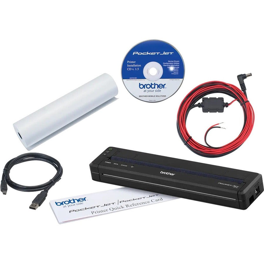 Brother PocketJet PJ773 Mobile Direct Thermal Printer - Monochrome - Label/Receipt Print - USB - Bluetooth - Battery Included PJ773-DK