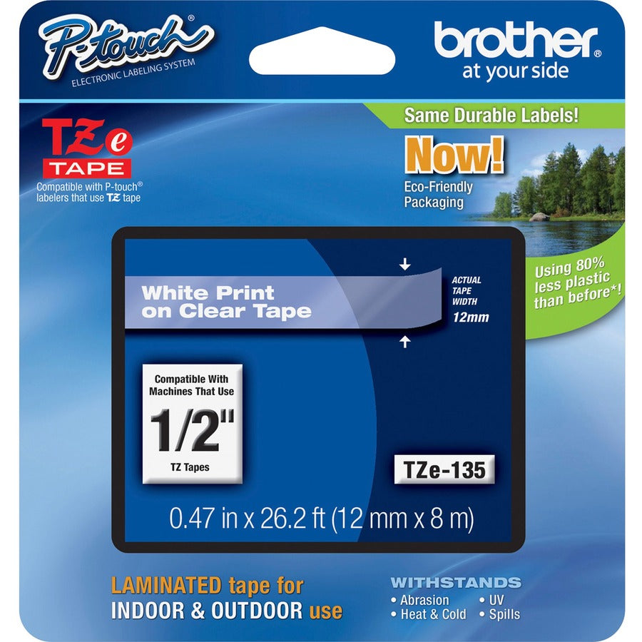 Brother P-touch TZe Laminated Tape Cartridges TZE135