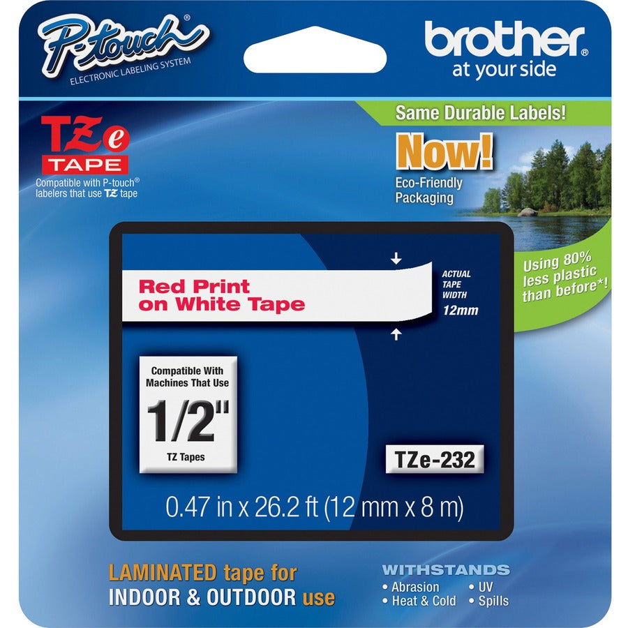 Brother P-touch TZe Laminated Tape Cartridges TZE232