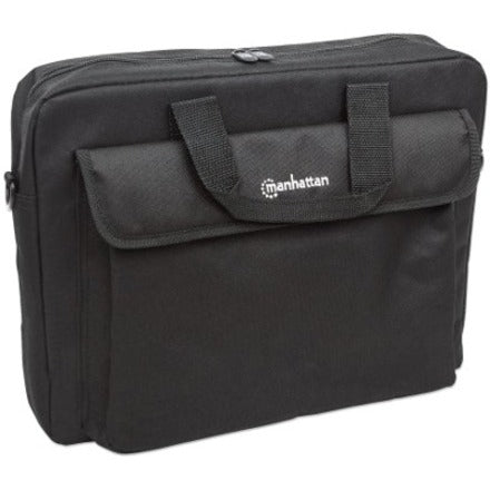 Manhattan London Laptop Bag 15.6" , Top Loader, Black, LOW COST, Accessories Pocket, Shoulder Strap (removable), Cheaper alternative to Targus TAR300, Notebook Case, Three Year Warranty 438889