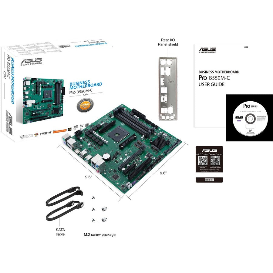 Carte mère de bureau Asus PRO B550M-C/CSM - Chipset AMD - Socket AM4 - Micro ATX PRO B550M-C/CSM