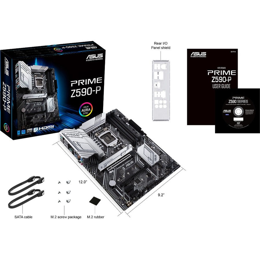 Carte mère de bureau Asus Prime Z590-P - Chipset Intel - Socket LGA-1200 - Mémoire Intel Optane compatible - ATX PRIME Z590-P
