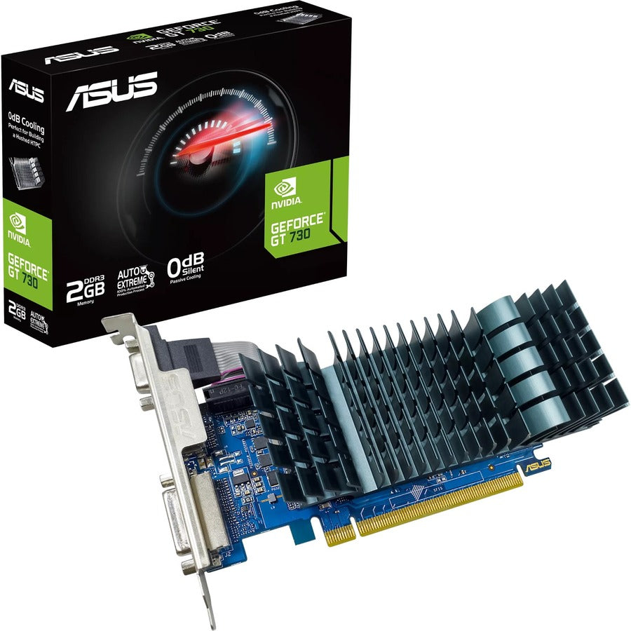 Carte graphique Asus NVIDIA GeForce GT 730 - 2 Go DDR3 SDRAM - Profil bas GT730-SL-2GD3-BRK-EVO