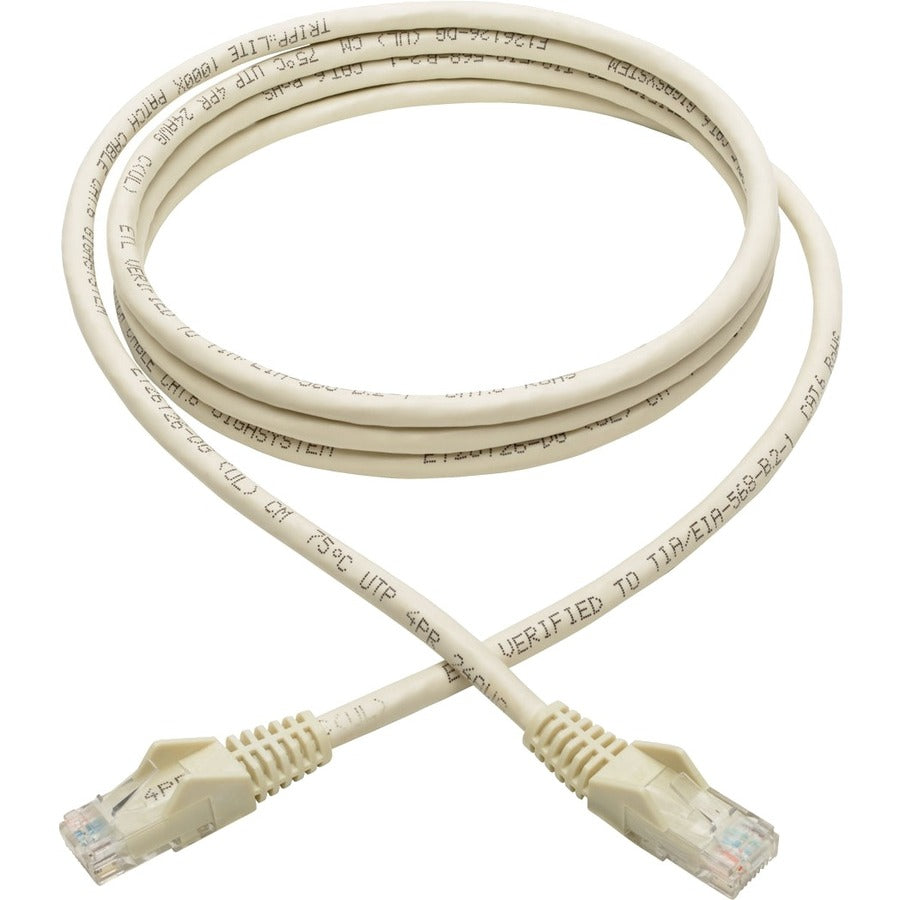 Câble de raccordement UTP moulé sans accroc Cat6 Gigabit Tripp Lite (RJ45 M/M), blanc, 6 pi N201-006-WH