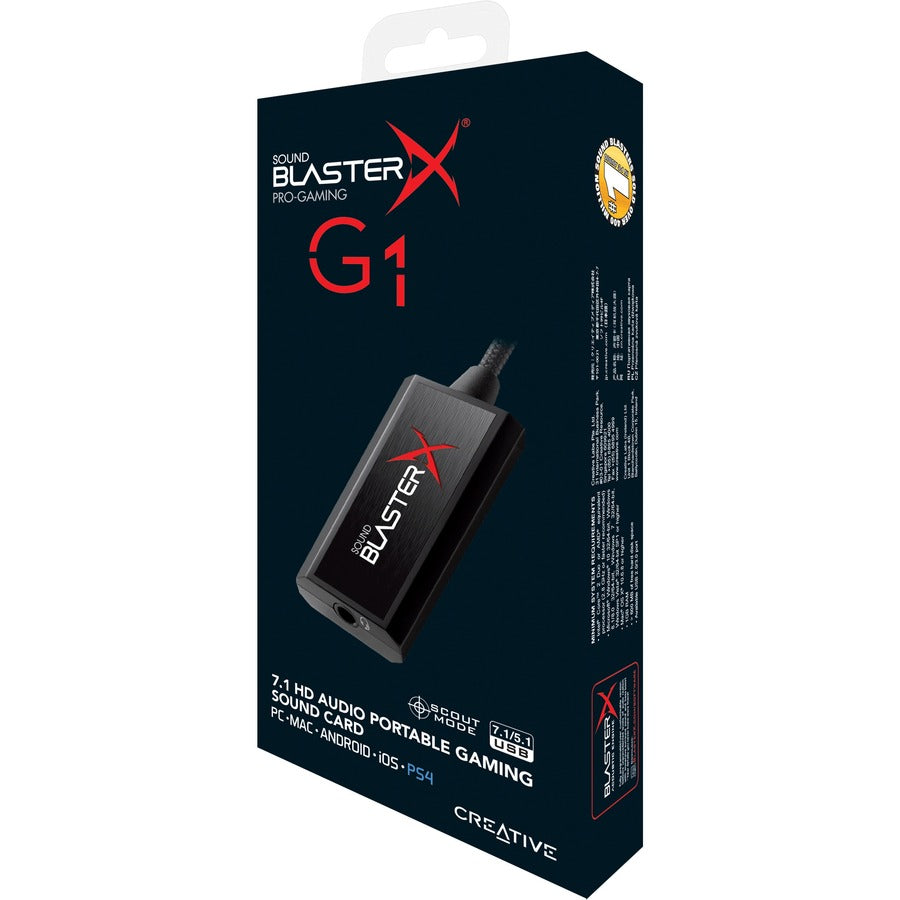Carte son portable Creative 7.1 avec amplificateur de casque 70SB171000000
