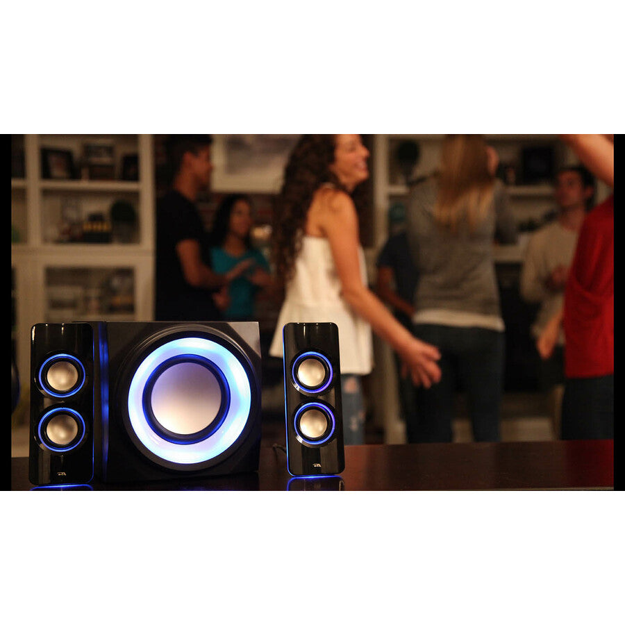 Cyber Acoustics Curve CA-3712BT 2.1 Bluetooth Speaker System - Black CA-3712BT