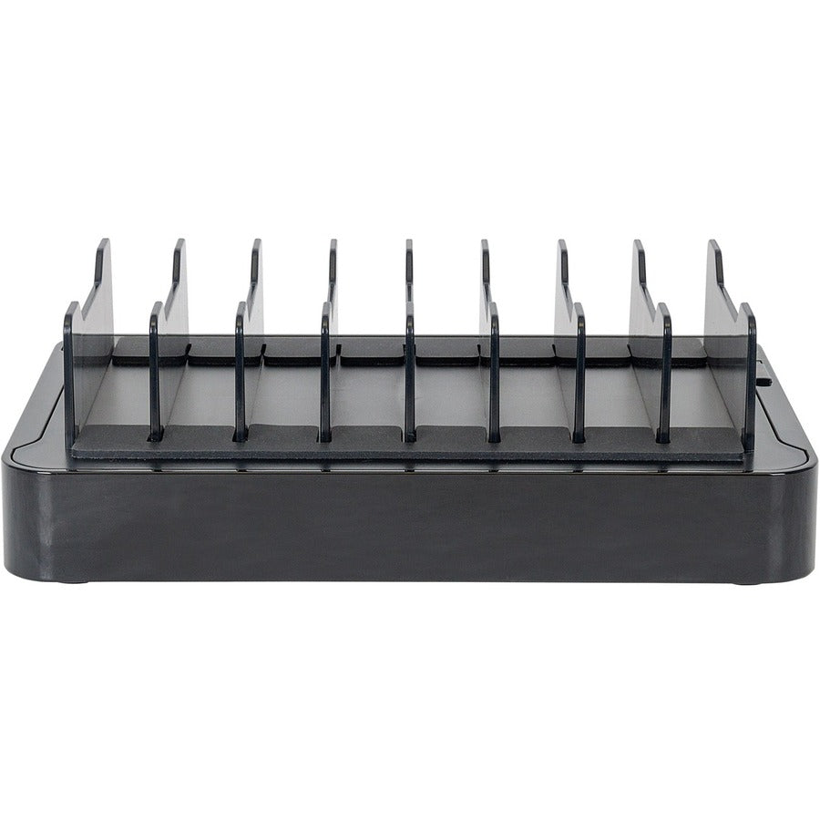 Station de charge Manhattan, 10 ports USB-A, sorties : 1 x 2,4 A (QC 2.0), 4 x 2,4 A et 5 x 1 A, noir, garantie de trois ans, boîte 180009