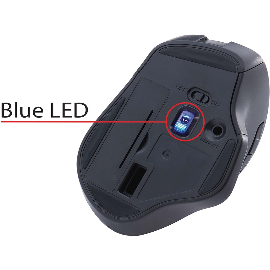 Souris sans fil ergonomique silencieuse à LED bleue Verbatim - Bleu sarcelle foncé 70244