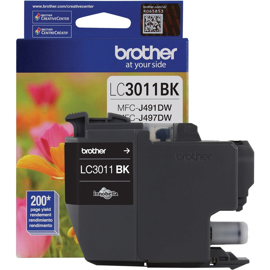 Brother LC3011BKS Original Standard Yield Inkjet Ink Cartridge - Single Pack - Black - 1 Each LC3011BKS