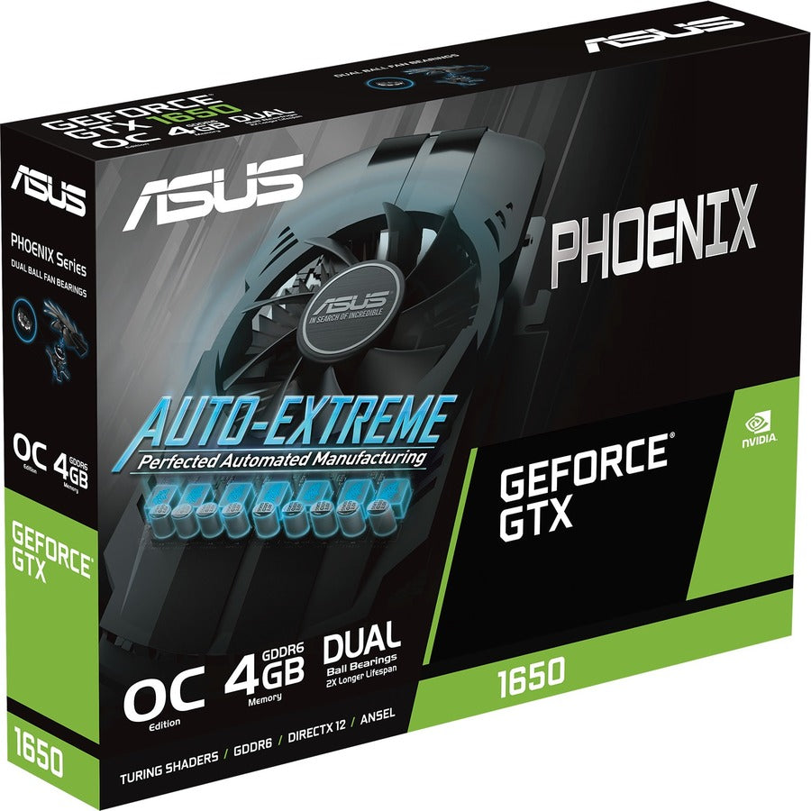 Carte graphique Asus NVIDIA GeForce GTX 1650 - 4 Go GDDR6 PH-GTX1650-O4GD6-P-EVO