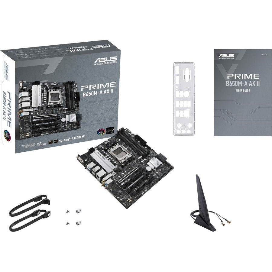 Carte mère de bureau gaming Asus Prime B650M-A AX II - Chipset AMD B650 - Socket AM5 - Micro ATX PRIME B650M-A AX II