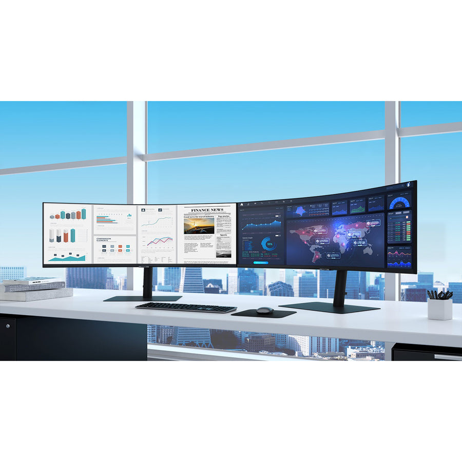 Moniteur LCD incurvé Samsung ViewFinity S6 S34A654UBN 34" UW-QHD - 21:9 - Noir LS34A654UBNXGO