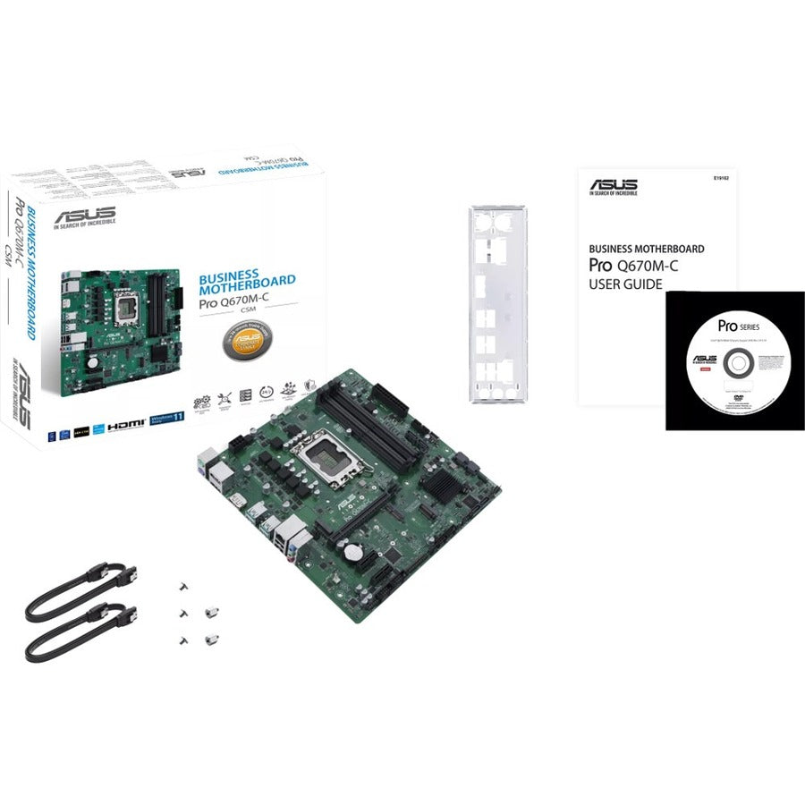 Carte mère de bureau Asus PRO Q670M-C-CSM - Chipset Intel Q670 - Socket LGA-1700 - Mémoire Intel Optane compatible - Micro ATX PRO Q670M-C-CSM